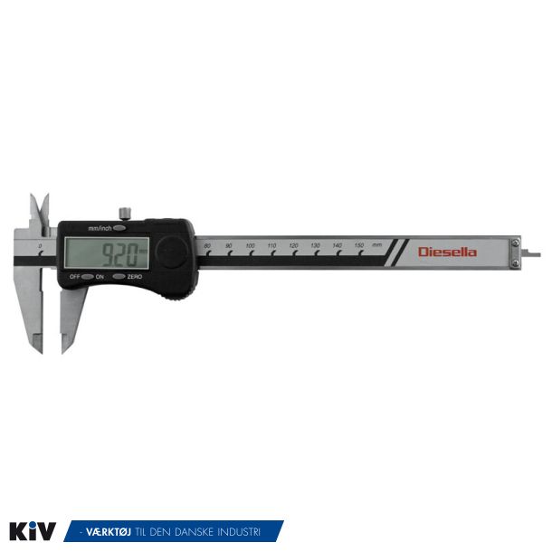 Diesella digital skydelre 0-150 mm x 0,01 mm, kbelgd. 40 mm 