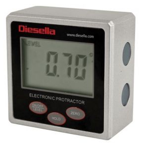 Diesella digital vinkelmler 50x50mm 180 x 0,1 IP54 Magneter p 3 sider