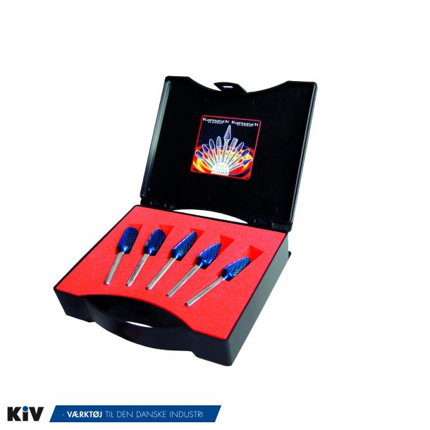 Karnasch HM rotorfr�ses�t Bluetec 5 stk. �10mm HP3 6mm Skaft Tilbud
