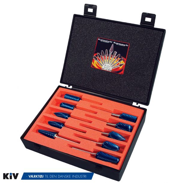 Karnasch HM rotorfr�ses�t Bluetec 10 stk. �12mm HP3 6mm Skaft Tilbud