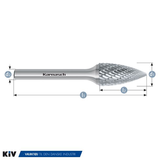 Karnasch HM Rotorfr�ser Form G �6x18 HP3 6mm Skaft