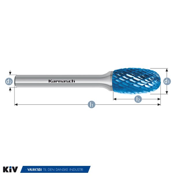 Karnasch HM Rotorfr�ser Bluetec Form E �6x10 HP3 6mm Skaft