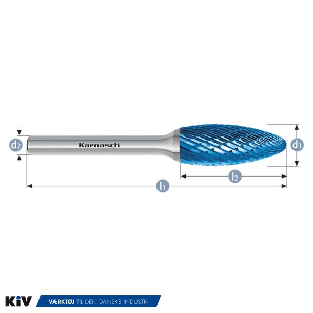 Karnasch HM Rotorfr�ser Bluetec Form H �12x32 HP3 6mm Skaft
