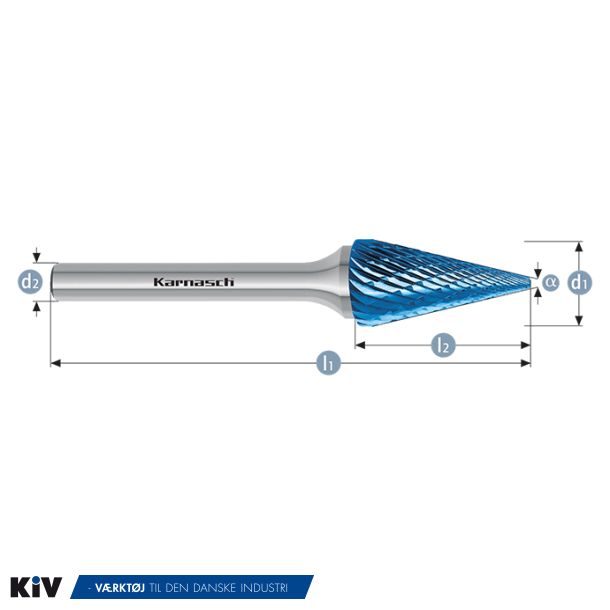 Karnasch HM Rotorfr�ser Bluetec Form M �8x18 HP3 6mm Skaft