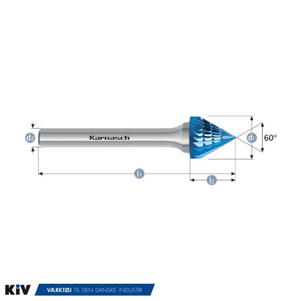 Karnasch HM Rotorfr�ser Bluetec Form J �12x11 HP3 6mm Skaft