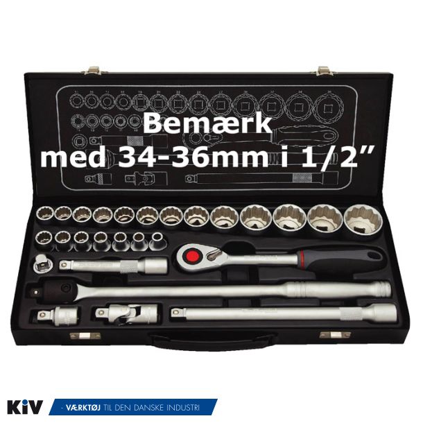 Bato Topnglest 1/2" 12kt. 8-36mm 27 dele 