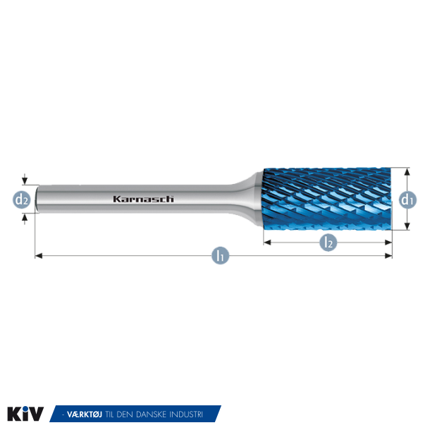 Karnasch HM Rotorfr�ser BlueTec Form A �6x18 HP3 6mm Skaft 