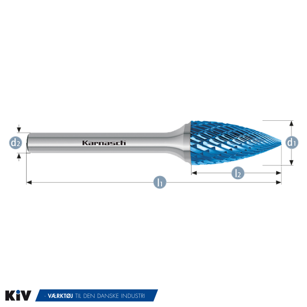 Karnasch HM Rotorfr�ser Bluetec Form G �20x38 HP3 6mm Skaft