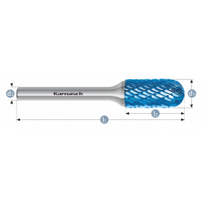 Karnasch HM Rotorfr�ser Bluetec Form C �20x25 HP3 6mm Skaft