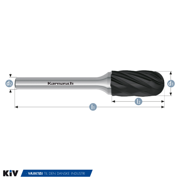 Karnasch HM Rotorfrser Blacktec Form C 10x20 HP7 ALU 6mm Skaft