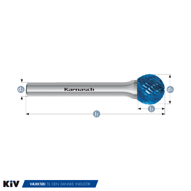 Karnasch HM Rotorfr�ser Bluetec Form D �6x5,7 HP3 6mm Skaft