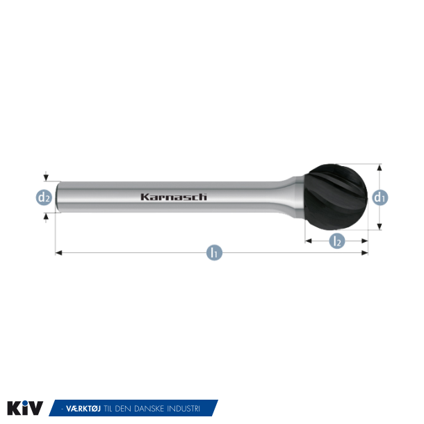 Karnasch HM Rotorfrser Blacktec Form D 12x11 HP7 ALU 6mm skaf