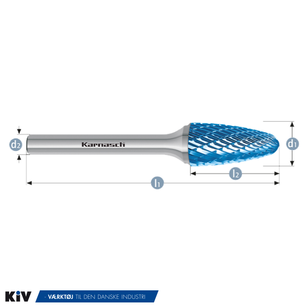 Karnasch HM Rotorfr�ser Bluetec Form F �10x20 HP3 6mm Skaft 
