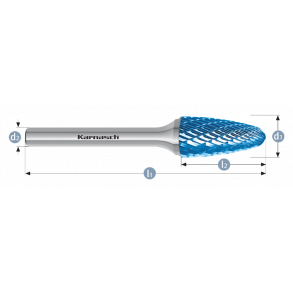 Karnasch HM Rotorfr�ser Bluetec Form F �20x25 HP3 6mm Skaft