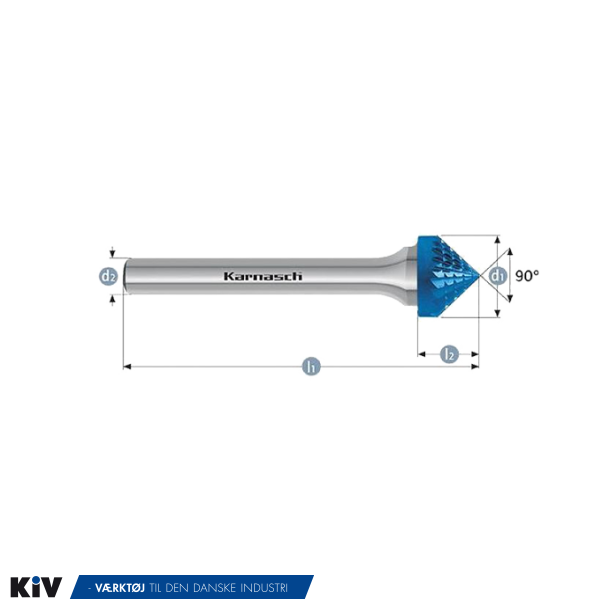 Karnasch HM Rotorfr�ser Bluetec Form K �16x8 HP3 6mm Skaft