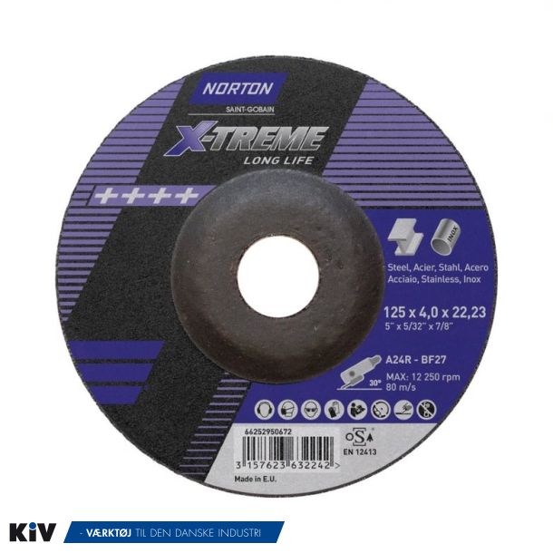 Norton Skrubskive 125x4,0x22,2 X-Treme Life Tilbud