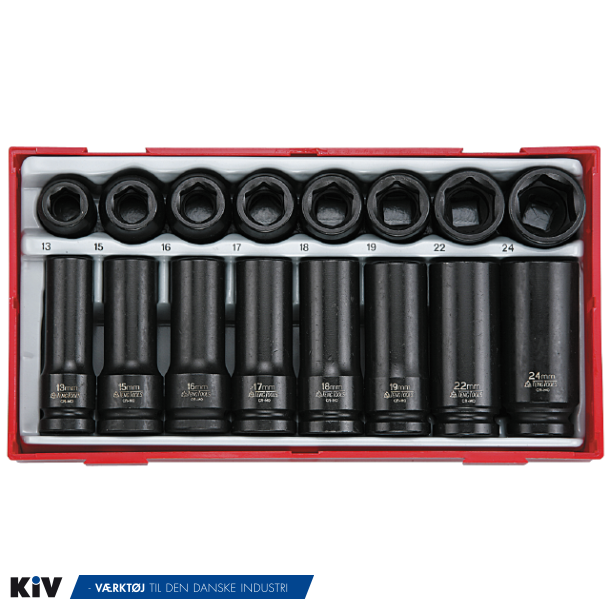 Tengtools krafttoppest 1/2" 13-24mm kort+lang