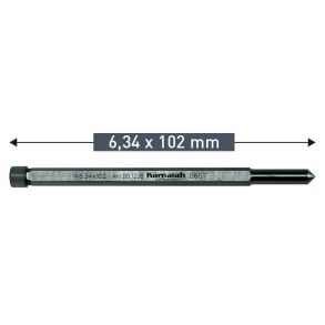 Karnasch centertap Lang 6,34x102mm For Silver+Goldline 12-60mm (pakke Med 2 stk.)