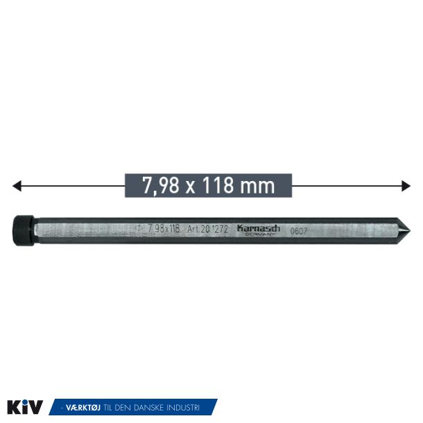 Karnasch Centertap Lang 7,98x118mm for Hardline 61-200mm (pakke  2stk.)
