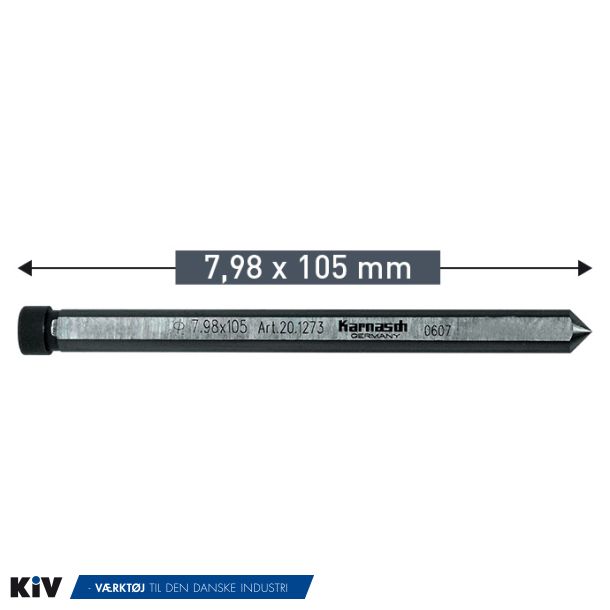 Karnasch centertap Lang 7,98x105mm For HardLine 18-60mm (pakke Med 2 stk.)