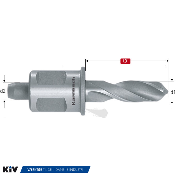Karnasch kernebor 6x30mm 19mm skaft ""Solid"" HSSXE DrillLine