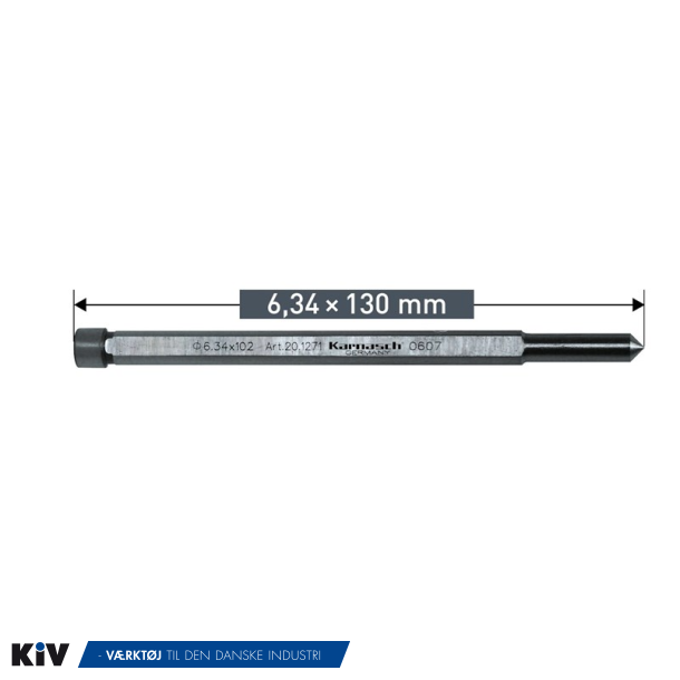 Karnasch Centertap lang 6,34x130mm for Hardline 14-17mm (pakke  2stk.)