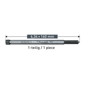 Karnasch Centertap lang 6,34x160mm for Hardline 14-17mm (pakke  2stk.) 