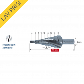 Karnasch Trinbor 4,0-20,0mm 2,0mm stign. 2 Skrs. HSSXE