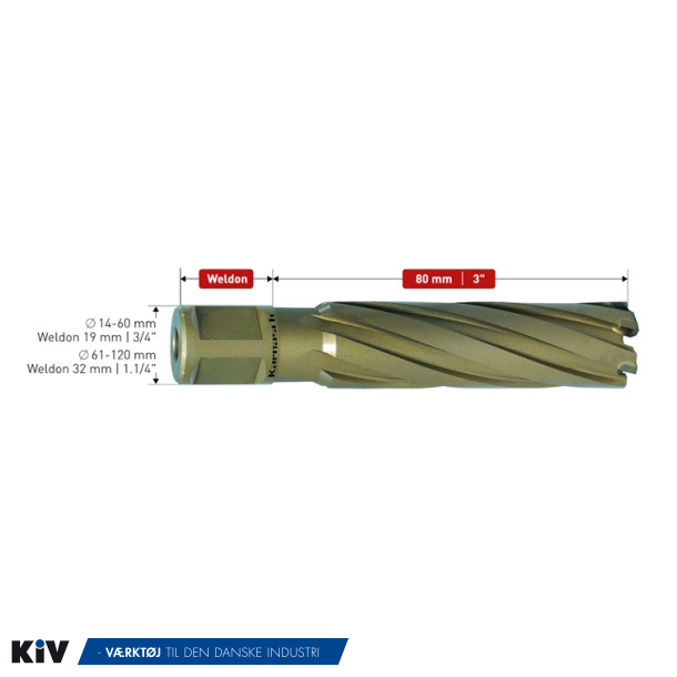 Karnasch HM Kernebor 26x80 mm HardLine Weldon Skaft