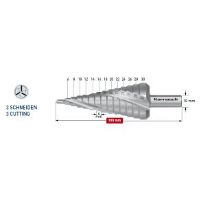 Karnasch Trinbor 6,0-30,0mm 2,0mm stign. 3 Skrs. HSSXE