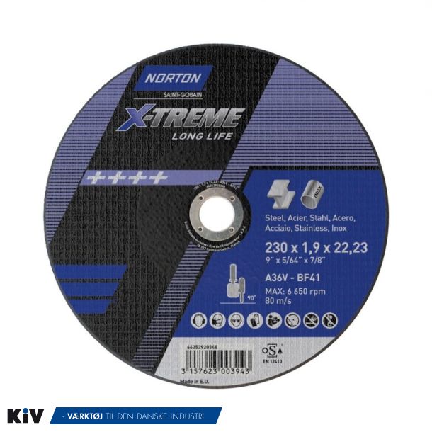 Norton Skreskive 230x1,9x22,2 X-Treme Life Plan Tilbud