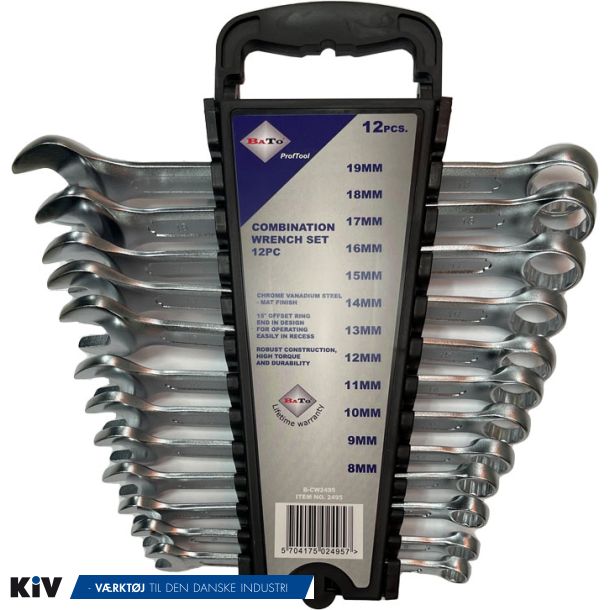 Bato Ringgaffelnglest 8-19mm 12 dele 