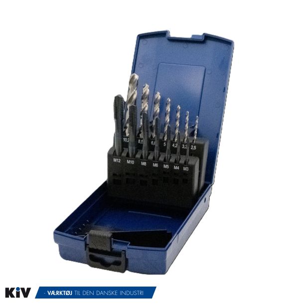 PTG Spnbrydertappest M3-M12 610 Blau Vaf m/Gevindbor HSSCo i kassette