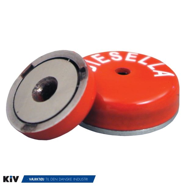 Diesella lav Potmagnet Ø28,5x8,75mm 5,0kg 550gr. 