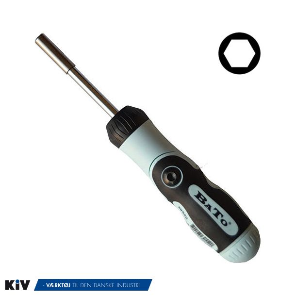 Bato Bitsskruetrkker 1/4" m/skralde &amp; knkhndtag