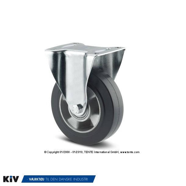 Tente industrihjul 160mm fast