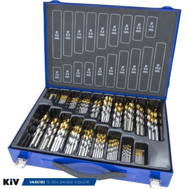 PTG Borsortiment 1-10x0,5mm 170 stk. Tin-Head I Metalkassette 