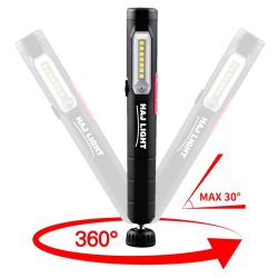 HAJ LIGHT Genopladelig Pen-light 220 +80 lumen m/magnetklips Kampagne