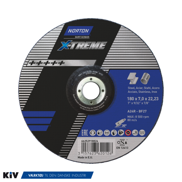Norton Skrubskive 180x7,0x22,2 X-Treme Life A24R Tilbud
