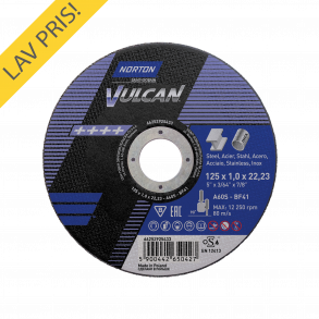 Norton Skreskive 125X1.0X22.2 A60T Vulcan INOX Plan