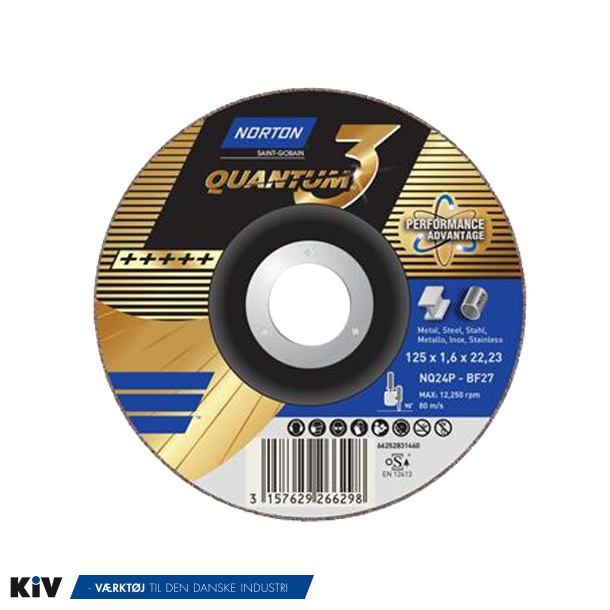 Norton Skreskive 125x2,5x22,2 CERAMIC Quantum 3 Comfort forsat Tilbud