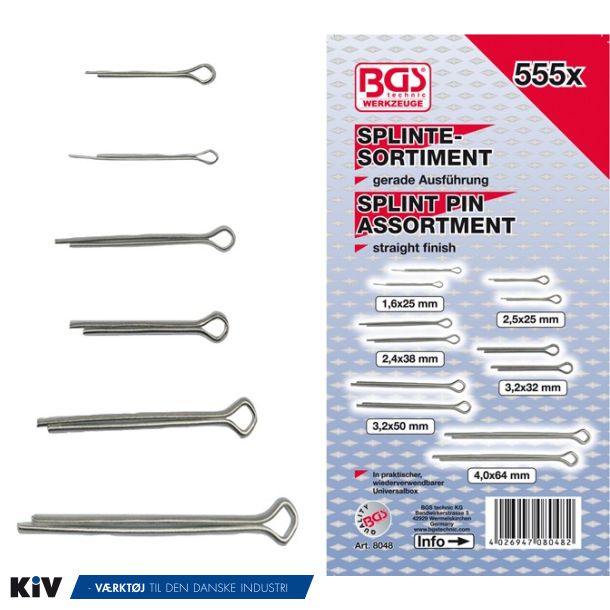 BGS Splittersortiment 1,6-4,0mm 555 dele