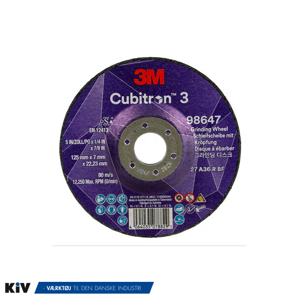 3M Skrubskive 125x7,0x22,2 98647 Cubitron II