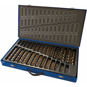 PTG Borsortiment 1-13x0,5mm inkl. 3,3-4,2-6,8-10,2mm HSSCo 145 dele i metalkassette Tilbud