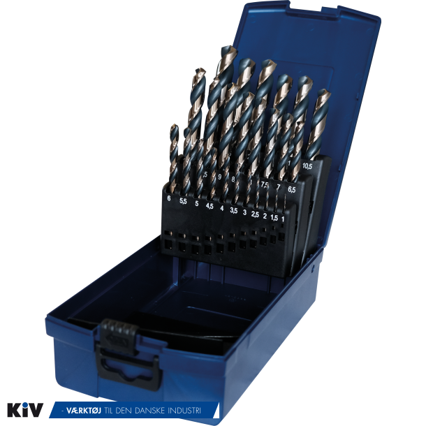 PTG Borst 1,0-13,0 x 0,5mm HSSCo5 med skaftflader Restsalg