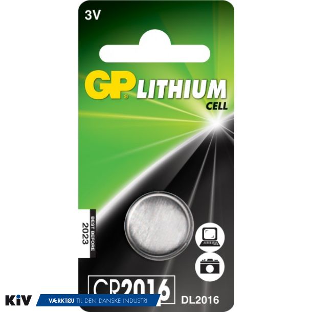 GP lithium knapcelle CR2016 3V 2182 Restsalg