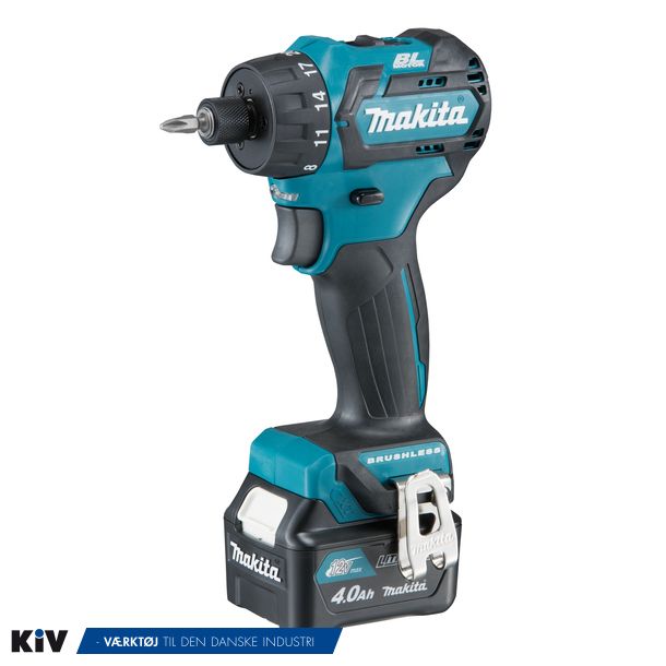 Makita akku skruemaskine DF032DSMJ Med lader &amp; 2 stk. Batteri 10,8V 4,0Ah Tilbud