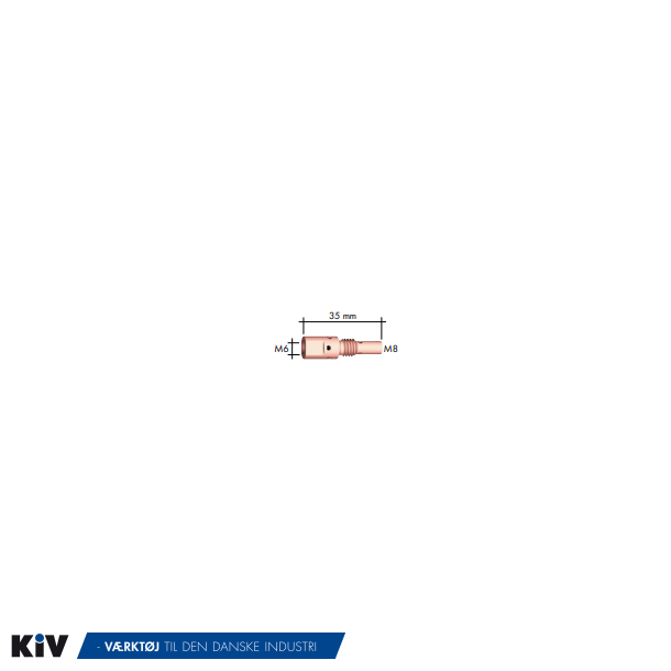 Esab adapter M6x35 (for MB25/ML270/MXL270/71 Med flere)