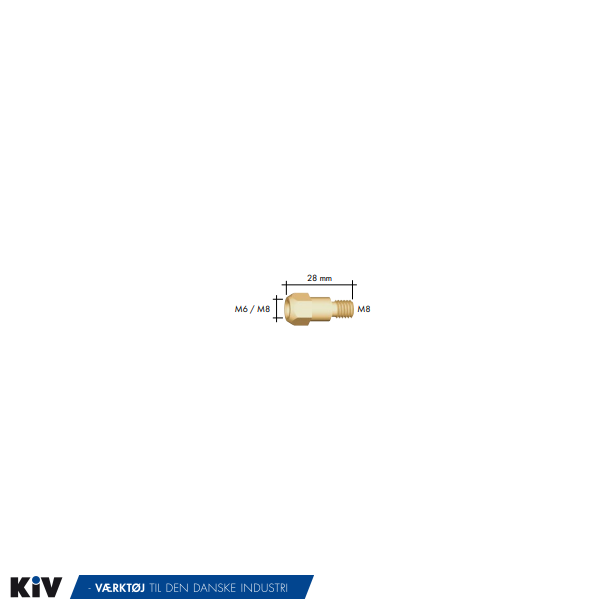 Esab adapter M6x28 (for MB36/ML340/MXL340/341 Med flere)