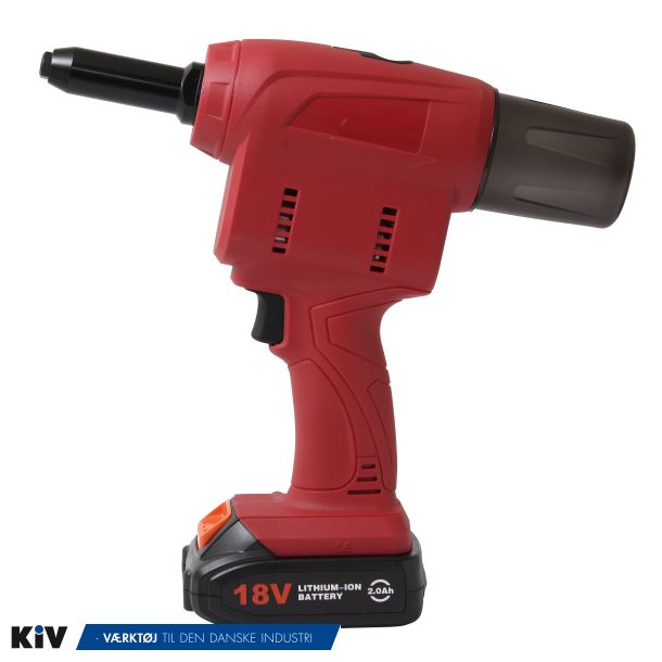 FLAIR akku blindnittepistol 18V 4,8-6,4mm m/2 batterier og oplader 